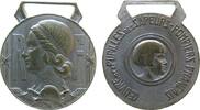 Frankreich tragbare Medaille Bronze versilbert Feuerwehr - Kinderhilfswerk, weibliche Büste nach links / Büste und Schrift, ca. 25 MM -