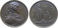 Frankreich Medaille Bronze Louis XV. (1715-1774) - auf die Eroberung von Mailand, Geharnischtes Brustbild nach rechts / Mars mit Wappenschild und Sp -