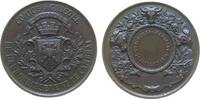 Frankreich Medaille Bronze Cambrai - auf die Landwirtschaftsausstellung, Comice Agricole.., gekröntes Stadtwappen / landwirtschaftliche Gerätschafte -
