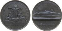 Paris Medaille Zink Paris - auf die Weltausstellung, Ausstellungsgebäude / Personifikation Frankreichs mit bekränzt die personifizierte Industr -