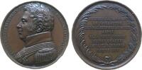 Frankreich Medaille Bronze Louis XVIII. (1814-1824) - auf die Ermordung von Duc de Berry (1778-1820), Brustbild von Duc de Berry nach links / Mehrze -