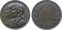 Frankreich Medaille Bronze Louis Philippe (1830-1848) - Erinnerung an Benjamin Franklin und Baron de Antoine Montyon, beider Brustbilder hintereinan -