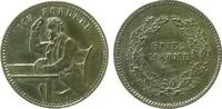 Spielgeld Spielmarke Messing Ich fordere, Spieler mit Karten / Spielmarke, ca. 19,5 MM -