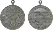 vor 1914 tragbare Medaille Messing versilbert Wilhelm II (1888-1918) - 25 Jahrfeier der Wiederbegründung des Deutschen Reiches, die Büsten von Wilhelm II. -