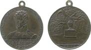 vor 1914 tragbare Medaille Bronze Leopold Victor Friedrich von Hessen-Homburg (1787-1813) - auf den 100. Todestag, Befreiungskrieg, er fiel in der Schlacht -