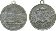 Städte tragbare Medaille Bronze versilbert Rothenburg (Tauber) - Erinnerung an die Festspiele, Stadtansicht über Wappen / Schrift, ca. 27 MM -