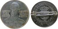 vor 1914 Medaille Bronze versilbert Karl Eduard (1900-1908) - auf seinen Regierungsantritt, Sachsen Coburg Gotha, Brustbild halblinks / Wappen, ca -