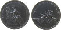 Gelegenheitsmedaillen Medaille o.J. Eisenguß Moses - auf das 4. Gebot, Moses mit den Gesetzestafeln - Du sollst Vater und Mutter ehren / Korb mit...