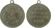 vor 1914 tragbare Medaille Bronze Preußen Königreich - Dem Muthigen gehört die Welt, Feldtasche unter gekreutzem Schwert und Flinte, ca. 22 MM -