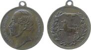 vor 1914 tragbare Medaille Bronze Georg V. (1851-1866), Hannover, Büste nach links / Wappen, ca. 22 MM, kleine Randfehler -
