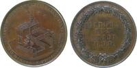 Medaille 1829 Bronze Frankfurt - auf die 300-Jahrfeier des Gymnasiums, Ansicht der Barfüßerkirche und den Schulgebäude in der Perspektive / Me vz...