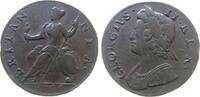 GB Großbritannien ab 1708 1/2 Penny Ku Georg II, 1736/0, kleiner Randstoß -