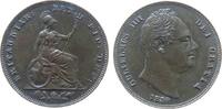 GB Großbritannien ab 1708 1 Farthing Ku William IV, winzige Randfehler -