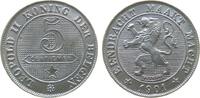 Belgien 5 Centimes KN Leopold II, der Belgen -