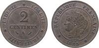 Frankreich 2 Centimes Br Ceres, A (Paris), (grand) - großes A -