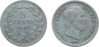 Niederlande 5 Cents Ag Wilhelm III, Schulman 666, geschlossene 8 -