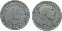 Niederlande 10 Cents Ag Wilhelm III, Schulman 660 -