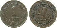 Niederlande 1 Cent Br Wilhelmina I, Schulman 965, kleiner Randstoß -