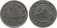 Niederlande 1/2 Cent Br Wilhelmina I, seltenes Jahr, Schulman 1001 -