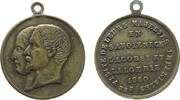 Napoleon tragbare Medaille Bronze Napoleon III. (1852 - 1870) - auf den Besuch des Kaiserpaares in Sovoyen - Korsika und Algerien, beider Büsten nach links -
