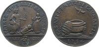 Jetons Jeton Bronze Metz - auf die Taufe des Casimir Metz de Caumartin, Lothringen, der Heilige Geist über Taufbecken / der Täufling liegt zw -