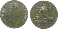 Napoleon Jeton Bronze Napoleon I. (1804 - 1814) - auf seine Krönung, Le couronnement, Büste nach rechts / Krönungsinsignien auf Altar, ca. 25 M -