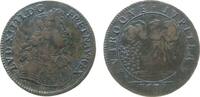 Jetons Jeton Bronze Louis XIV. (1643-1715) - VTROQVE . IVPITER, Büste nach rechts / Regen- und Gewitterwolken über Landschaft, ca. 26,2 MM -