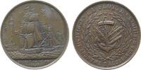Jetons Jeton Bronze Schiffahrts-Versicherungsgesellschaft La Flotte, Assurances la Flotte, Segelschiffe und Leuchtturm unter strahlender So -