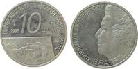 Niederlande 10 Gulden Ag Beatrix, Groot, etwas fleckig -
