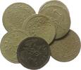 Spielgeld Spielmarke Lot Messing Adler-Hermesstab und Waage, Wer wagt gewinnt, ca. 19 MM, 7 Stück -