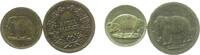 Spielgeld Spielmarke Lot Messing Elefant - Schwein, Elefant - Mehrzeiler und Zainende, ca. 15 + 19 MM -