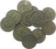 Spielgeld Spielmarke Lot Messing Elefant und Anker, ca. 16 MM, 17 Stück -