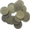 Spielgeld Spielmarke Lot Messing Schwan - Kuh -Anker, ca. 16 MM, 18 Stück -
