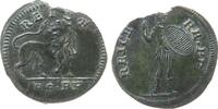 Rechenpfennig Rechenpfennig Messing Reich - Re.Pf., Fürth, Krieger mit Speer und Schild / Löwe, ca. 17 MM, Schrötlingsausbruch -