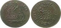 Rechenpfennig Rechenpfennig Messing Jakob J. - Plus Ultra, Nürnberg, Sternenhimmel / Schiff, ca. 20,5 MM, etwas korrodiert -