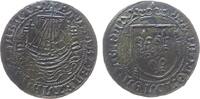 Rechenpfennig Rechenpfennig Messing Nürnberg, Schiff / drei Lilien im gekrönten Wappenschild, Trugschrift, ca. 27 MM, Wappenseite Doppelprägung -
