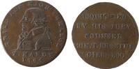 GB Großbritannien ab 1708 1/2 Penny Token Kupfer Hardy Thomas - London (Middlesex), Brustbild nach links / Mehrzeiler, ca. 28 MM, glatter Rand -