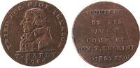 GB Großbritannien ab 1708 1/2 Penny Token Kupfer Hardy Thomas - London (Middlesex), Brustbild nach links / Mehrzeiler, ca. 27,5 MM, glatter Rand, gereinigt -