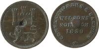 GB Großbritannien ab 1708 Farthing Token Kupfer Wilsons - Confectiiners & Bakers Norwich, Löwe unter Burg / Schrift, ca. 21,4 MM, starker Einhieb -