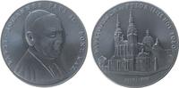 Städte Medaille Eisen Fulda - auf den Besuch von Johannes Paul II, Brustbild halbrechts / Domansicht, unsigniert, ca. 60 MM, minimal fleckig -