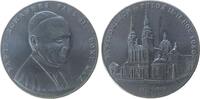 Städte Medaille Eisen Fulda - auf den Besuch von Johannes Paul II, Brustbild halbrechts / Domansicht, unsigniert, ca. 60 MM, minimal fleckig -