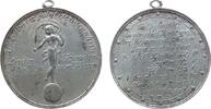 Medicina in nummis tragbare Medaille Zinn Gotha - auf die Teuerung und Hungersnöte, Sachsen-Coburg-Gotha, Fortuna auf Weltkugel -Nach Regen folgt Sonnenschein / Me -