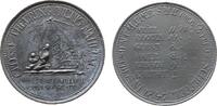 Medicina in nummis tragbare Medaille 1847 Zinn Schlesien - auf die Hungersnot und Teuerung, drei Betende vor Kirche - oben das Auge Gottes / Lebe...