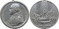 vor 1914 Medaille Zinn Moritz von Sachsen (1696-1750) Marschall - auf seinen Tod, Büste nach links / Grabmal in der St. Thomaskirche (Straßburg), -