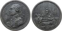 vor 1914 Medaille Zinn Moritz von Sachsen (1696-1750) Marschall - auf seinen Tod, Büste nach links / Grabmal in der St. Thomaskirche (Straßburg), -