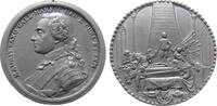 vor 1914 Medaille Zinn Moritz von Sachsen (1696-1750) Marschall - auf seinen Tod, Büste nach links / Grabmal in der St. Thomaskirche (Straßburg), -