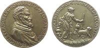 Italien Medaille WM vergoldet (?) Michelangelo Bonarotus Mich. Angelus (1474-1533) - auf seinen 88. Geburtstag, italienischer Maler, Brustbild na -