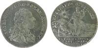 Silberabschlag vom Doppeldukaten 1764 Silber Frankfurt - auf die Wahl Joseph II. zum römischen König, Büste nach rechts / Liegender gefesselter K...