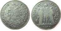 Frankreich 5 Francs Ag Herkulesgruppe, K (Bordeaux) -