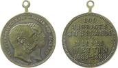 vor 1914 tragbare Medaille Bronze Albert König von Sachsen (1873-1902) - auf die 800 jährige Jubelfeier des Hauses Wettin, die Büsten von Albert und Carol -